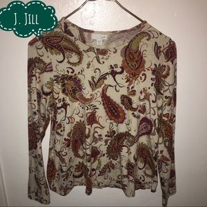 🔥SALE🔥J.Jill Fall paisley Knit top, sizeS petite